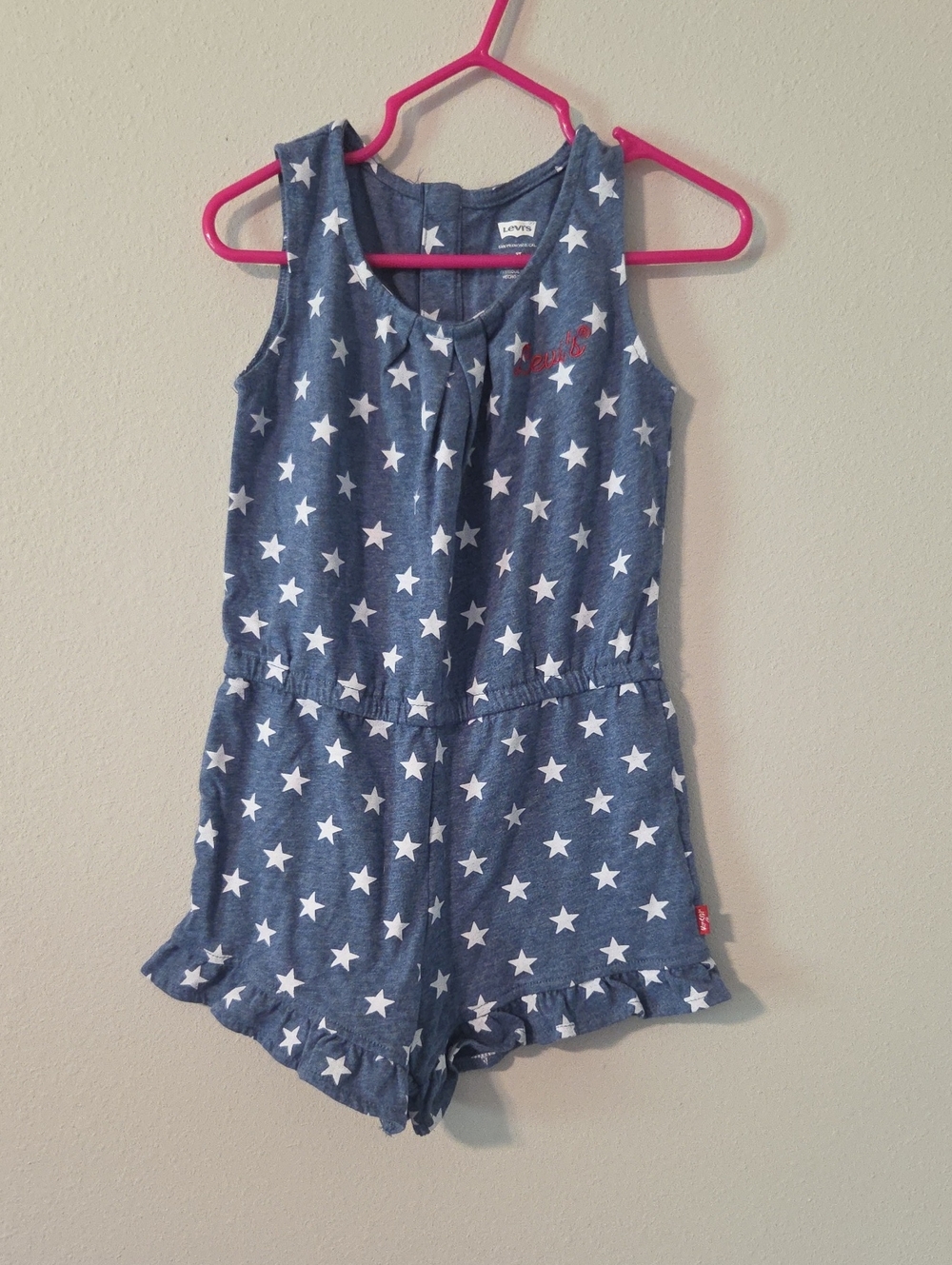 Levi's Navy Star Print Girls' Romper
